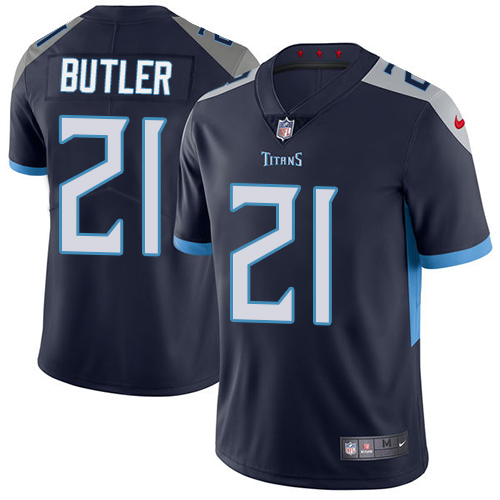 Nike Titans #21 Malcolm Butler Navy Blue Team Color Youth Stitched NFL Vapor Untouchable Limited Jersey