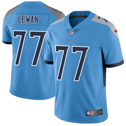 Nike Titans #77 Taylor Lewan Light Blue Alternate Youth Stitched NFL Vapor Untouchable Limited Jersey