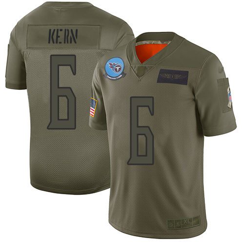 Nike Titans #6 Brett Kern Camo Youth Stitched NFL Limited 2019 Salute to Service Jersey