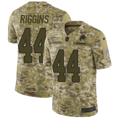 Nike Redskins #44 John Riggins Camo Youth Stitched NFL Limited 2018 Salute to Service Jersey