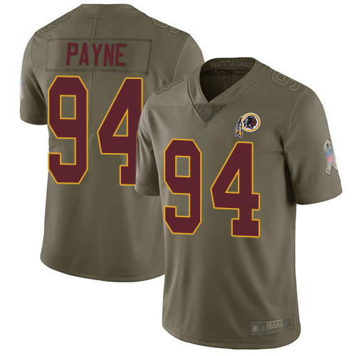 Nike Redskins #94 Da'Ron Payne Olive Youth Stitched NFL Limited 2017 Salute to Service Jersey