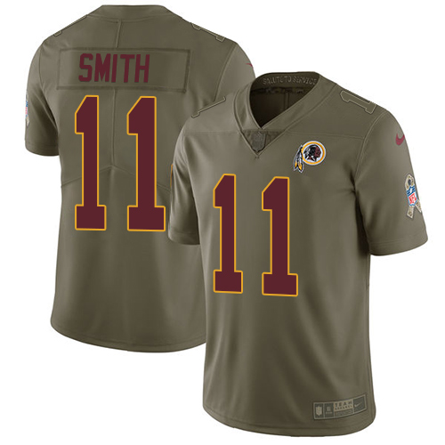 Nike Redskins #11 Alex Smith Olive Youth Stitched NFL Limited 2017 Salute to Service Jersey