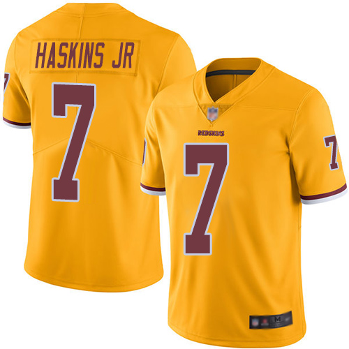 Nike Redskins #7 Dwayne Haskins Jr Gold Youth Stitched NFL Limited Rush Jersey