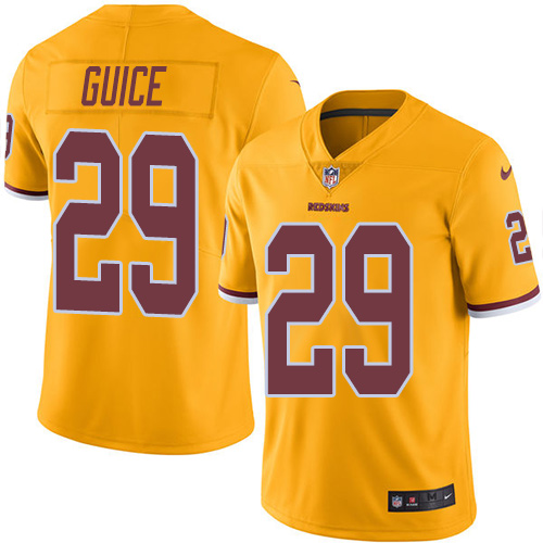 Nike Redskins #29 Derrius Guice Gold Youth Stitched NFL Limited Rush Jersey