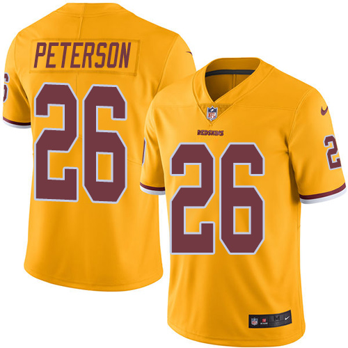 Nike Redskins #26 Adrian Peterson Gold Youth Stitched NFL Limited Rush Jersey