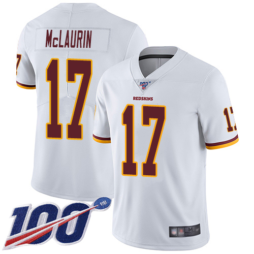 Nike Redskins #17 Terry McLaurin White Youth Stitched NFL 100th Season Vapor Limited Jersey