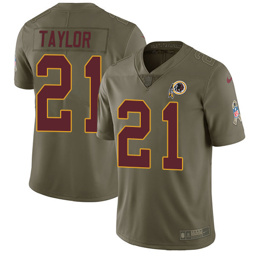 Nike Redskins #21 Sean Taylor Olive Youth Stitched NFL Limited 2017 Salute to Service Jersey