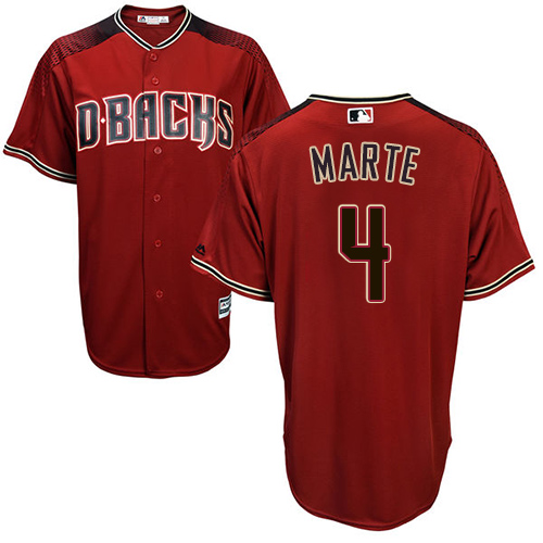Diamondbacks #4 Ketel Marte Sedona Red Alternate Stitched Youth MLB Jersey