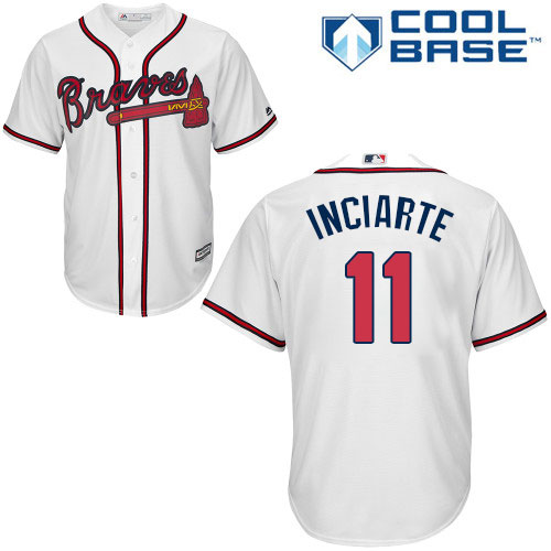 Braves #11 Ender Inciarte White Cool Base Stitched Youth MLB Jersey