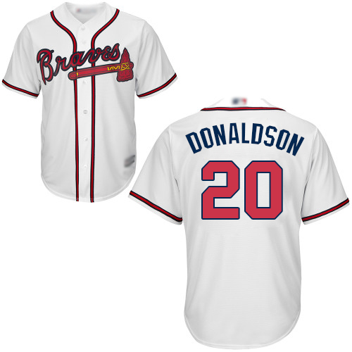 Braves #20 Josh Donaldson White Cool Base Stitched Youth MLB Jersey