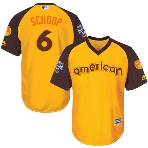 Orioles #6 Jonathan Schoop Gold 2016 All-Star American League Stitched Youth MLB Jersey