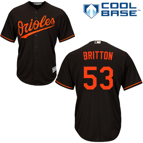 Orioles #53 Zach Britton Black Cool Base Stitched Youth MLB Jersey