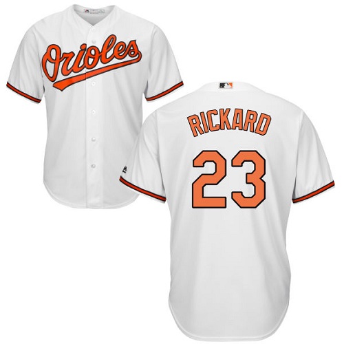 Orioles #23 Joey Rickard White Cool Base Stitched Youth MLB Jersey