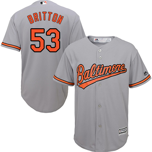 Orioles #53 Zach Britton Grey Cool Base Stitched Youth MLB Jersey