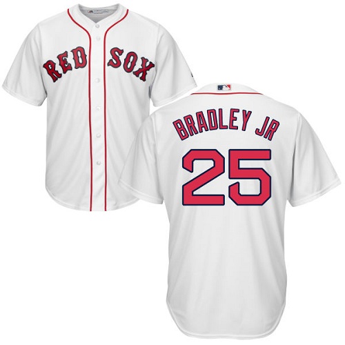 Red Sox #25 Jackie Bradley Jr White Cool Base Stitched Youth MLB Jersey