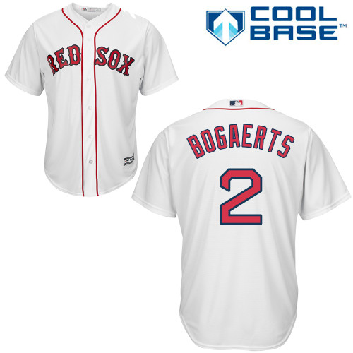 Red Sox #2 Xander Bogaerts White Cool Base Stitched Youth MLB Jersey