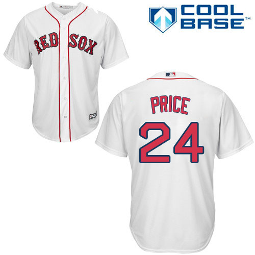 Red Sox #24 David Price White Cool Base Stitched Youth MLB Jersey