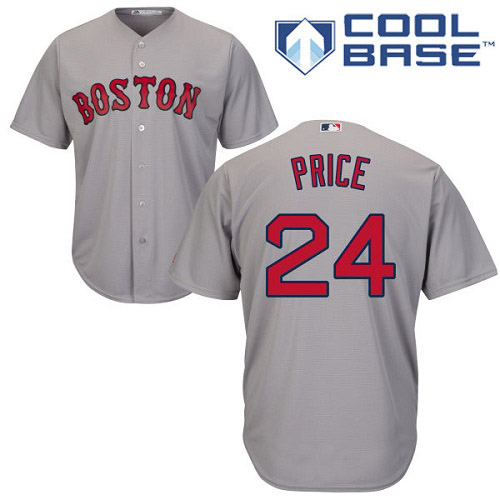 Red Sox #24 David Price Grey Cool Base Stitched Youth MLB Jersey