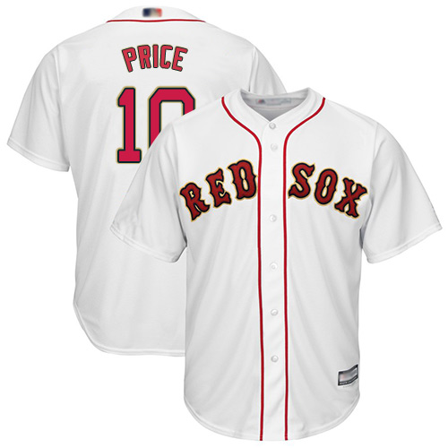 Red Sox #10 David Price White Cool Base Stitched Youth MLB Jersey