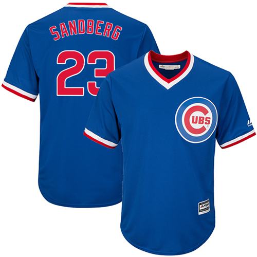 Cubs #23 Ryne Sandberg Blue Cooperstown Stitched Youth MLB Jersey