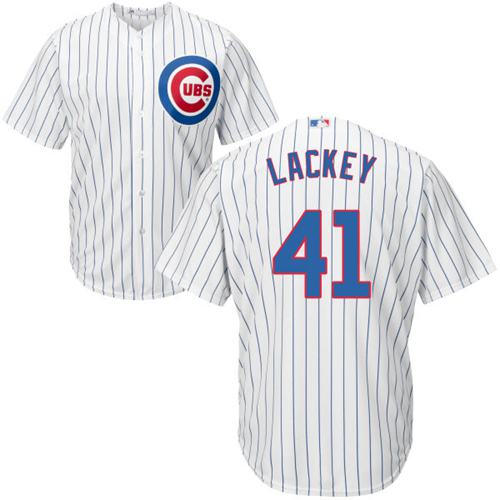 Cubs #41 John Lackey White Home Stitched Youth MLB Jersey