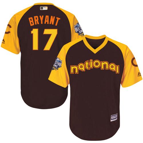 Cubs #17 Kris Bryant Brown 2016 All-Star National League Stitched Youth MLB Jersey