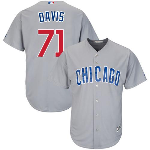 Cubs #71 Wade Davis Grey Road Stitched Youth MLB Jersey