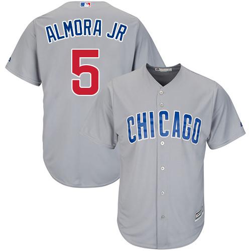 Cubs #5 Albert Almora Jr. Grey Road Stitched Youth MLB Jersey