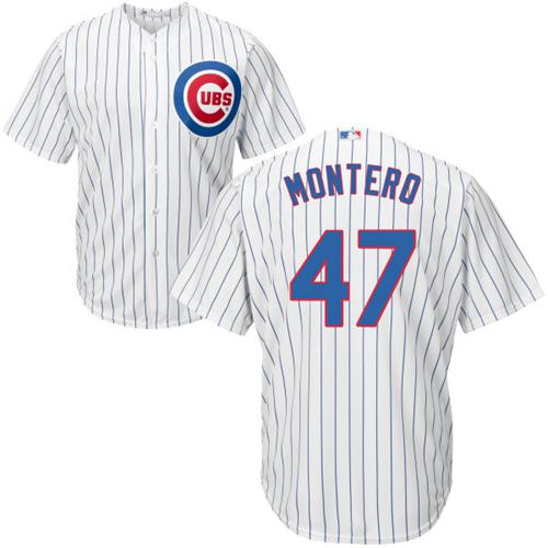 Cubs #47 Miguel Montero White Home Stitched Youth MLB Jersey