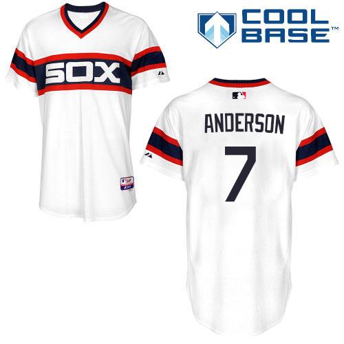 White Sox #7 Tim Anderson White Alternate Home Cool Base Stitched Youth MLB Jersey