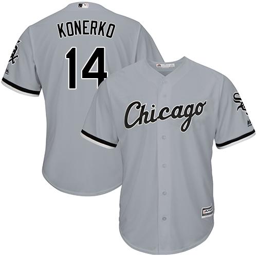 White Sox #14 Paul Konerko Grey Cool Base Stitched Youth MLB Jersey