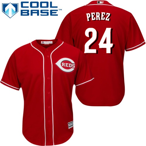 Reds #24 Tony Perez Red Cool Base Stitched Youth MLB Jersey