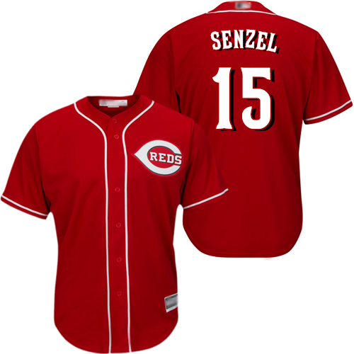 Reds #15 Nick Senzel Red Cool Base Stitched Youth MLB Jersey