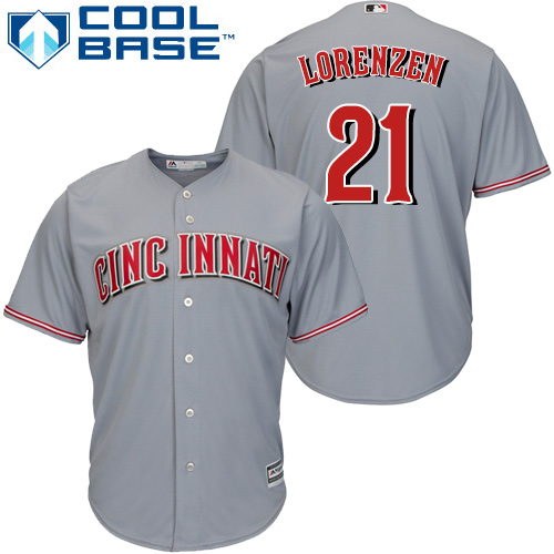 Reds #21 Michael Lorenzen Grey Cool Base Stitched Youth MLB Jersey