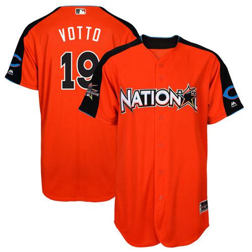 Reds #19 Joey Votto Orange 2017 All-Star National League Stitched Youth MLB Jersey