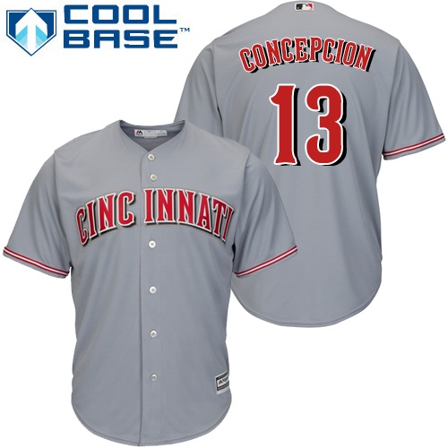 Reds #13 Dave Concepcion Grey Cool Base Stitched Youth MLB Jersey