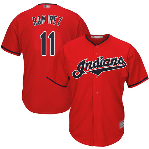 Indians #11 Jose Ramirez Red Stitched Youth MLB Jersey