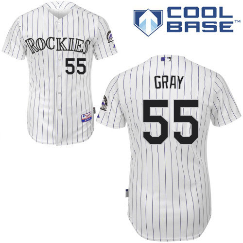 Rockies #55 Jon Gray White Cool Base Stitched Youth MLB Jersey