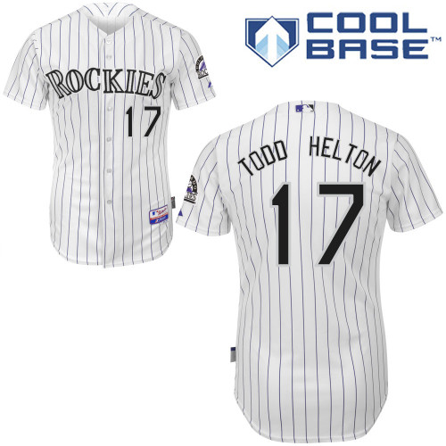 Rockies #17 Todd Helton White Cool Base Stitched Youth MLB Jersey