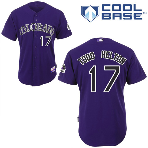 Rockies #17 Todd Helton Purple Cool Base Stitched Youth MLB Jersey