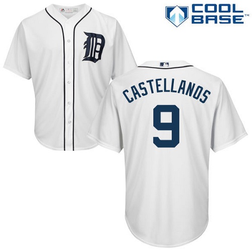 Tigers #9 Nick Castellanos White Cool Base Stitched Youth MLB Jersey