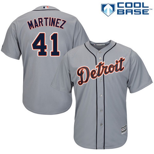 Tigers #41 Victor Martinez Grey Cool Base Stitched Youth MLB Jersey