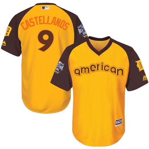 Tigers #9 Nick Castellanos Gold 2016 All-Star American League Stitched Youth MLB Jersey