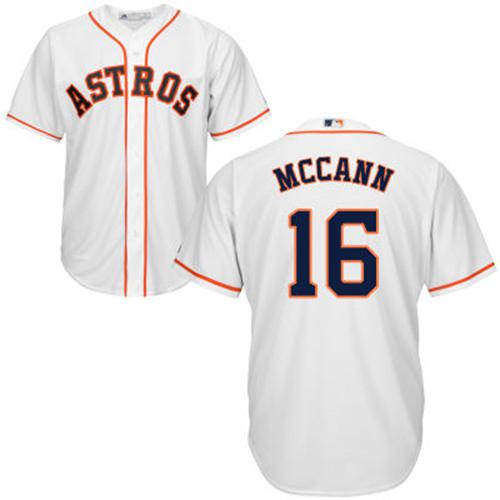 Astros #16 Brian McCann White Cool Base Stitched Youth MLB Jersey