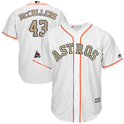 Astros #43 Lance McCullers White 2018 Gold Program Cool Base Stitched Youth MLB Jersey