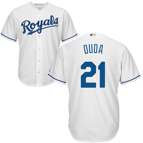 Royals #21 Lucas Duda White Cool Base Stitched Youth MLB Jersey