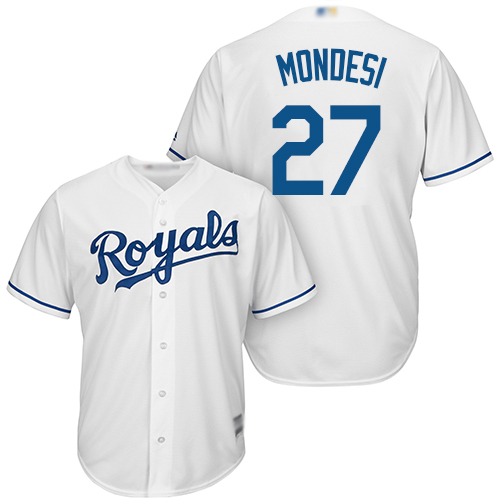 Royals #27 Raul Mondesi White Cool Base Stitched Youth MLB Jersey