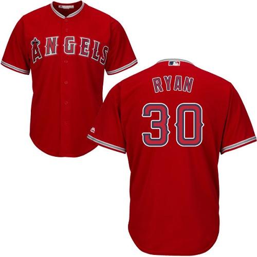 Angels #30 Nolan Ryan Red Cool Base Stitched Youth MLB Jersey