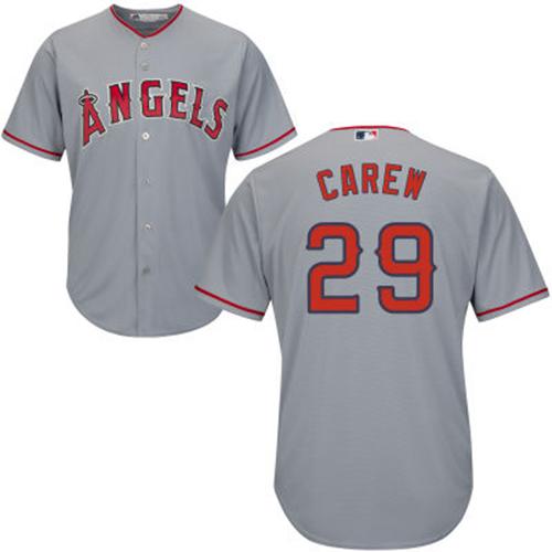 Angels #29 Rod Carew Grey Cool Base Stitched Youth MLB Jersey