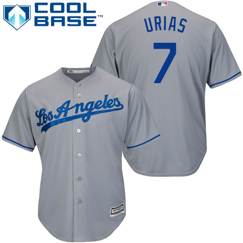 Dodgers #7 Julio Urias Grey Cool Base Stitched Youth MLB Jersey